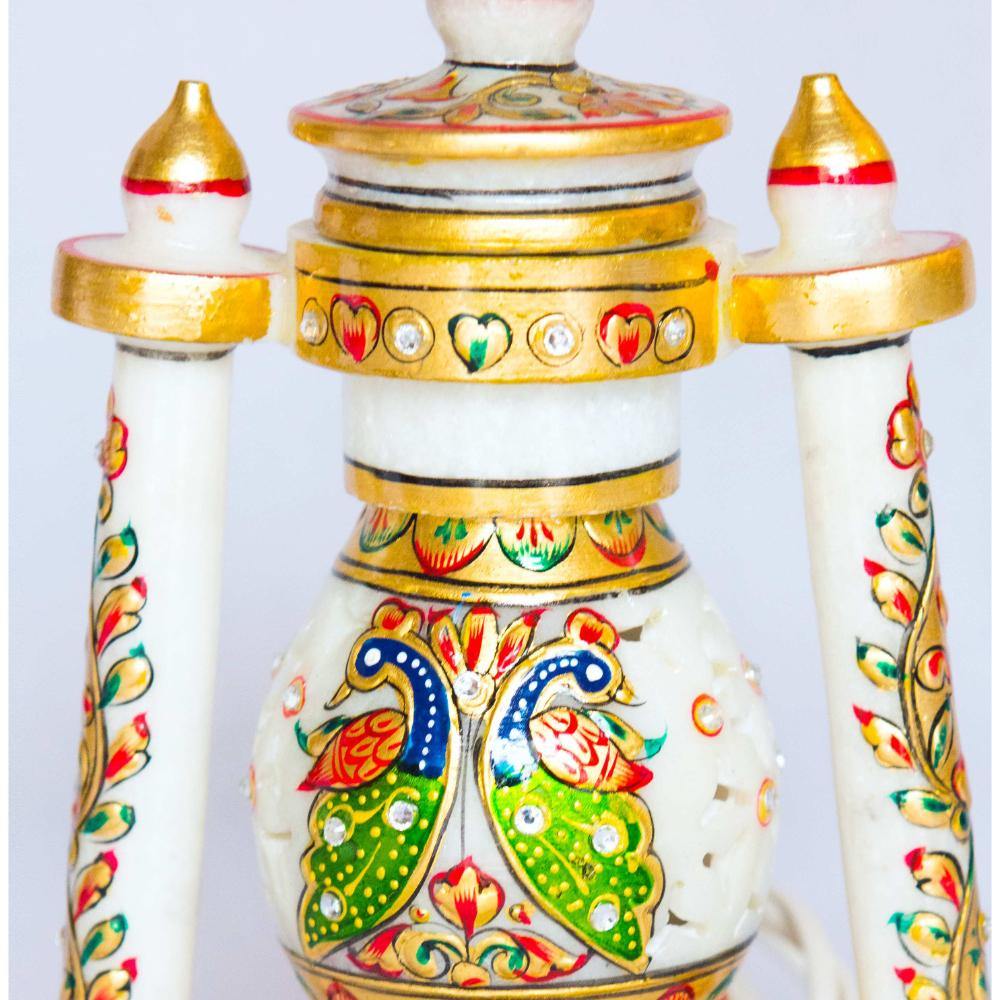 Lavish Touch Rihina Marble Lantern - Kea Global