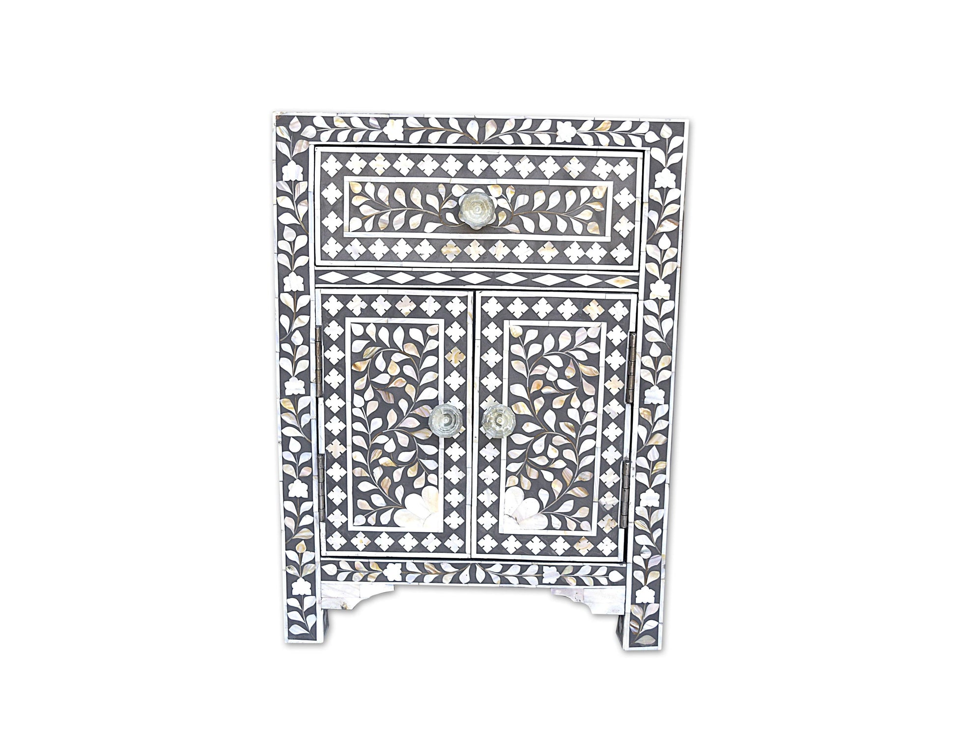 Lavish Touch Piatto Side Table - Mother of Pearl Inlay - Kea Global