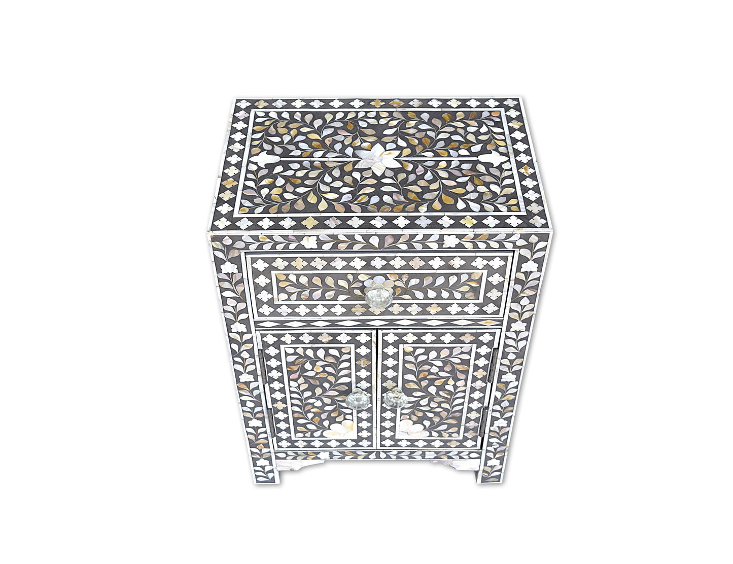 Lavish Touch Piatto Side Table - Mother of Pearl Inlay - Kea Global