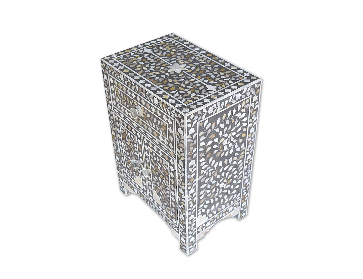 Lavish Touch Piatto Side Table - Mother of Pearl Inlay - Kea Global