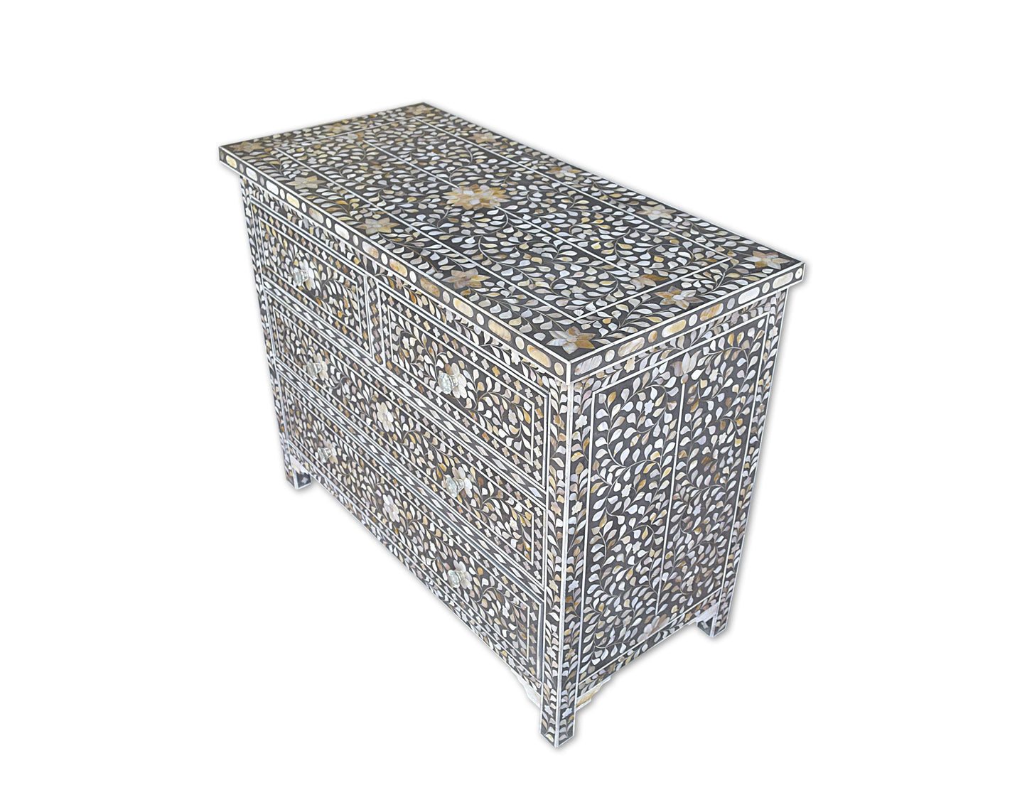 Lavish Touch Narvic Drawer Chest - Mother of Pearl Inlay - Kea Global