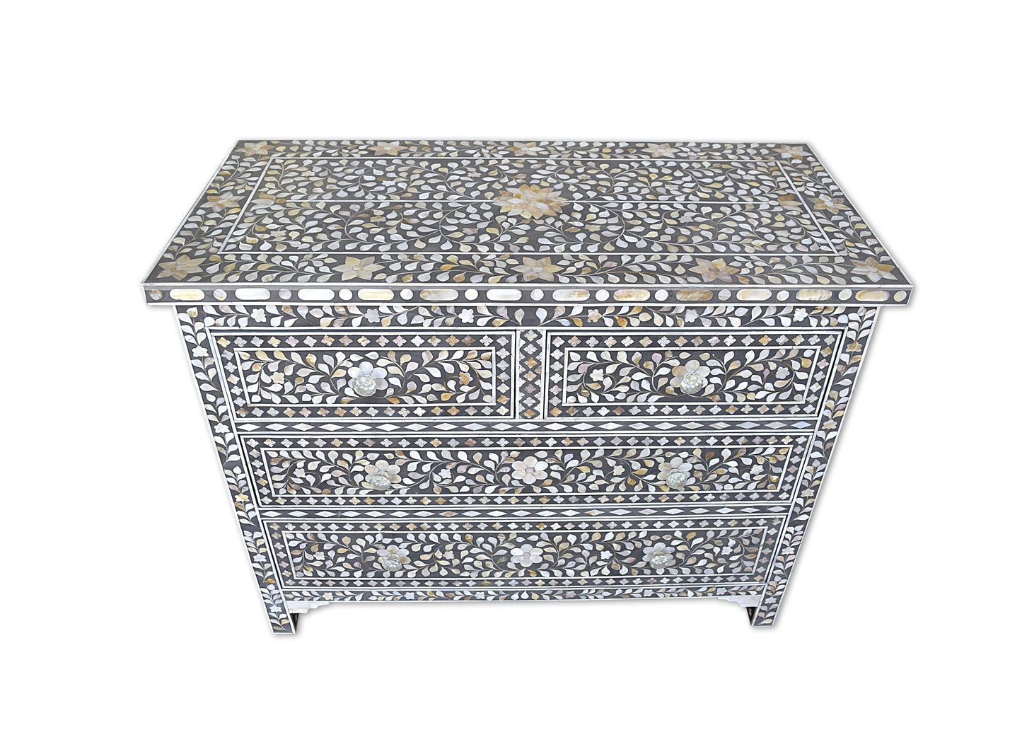 Lavish Touch Narvic Drawer Chest - Mother of Pearl Inlay - Kea Global