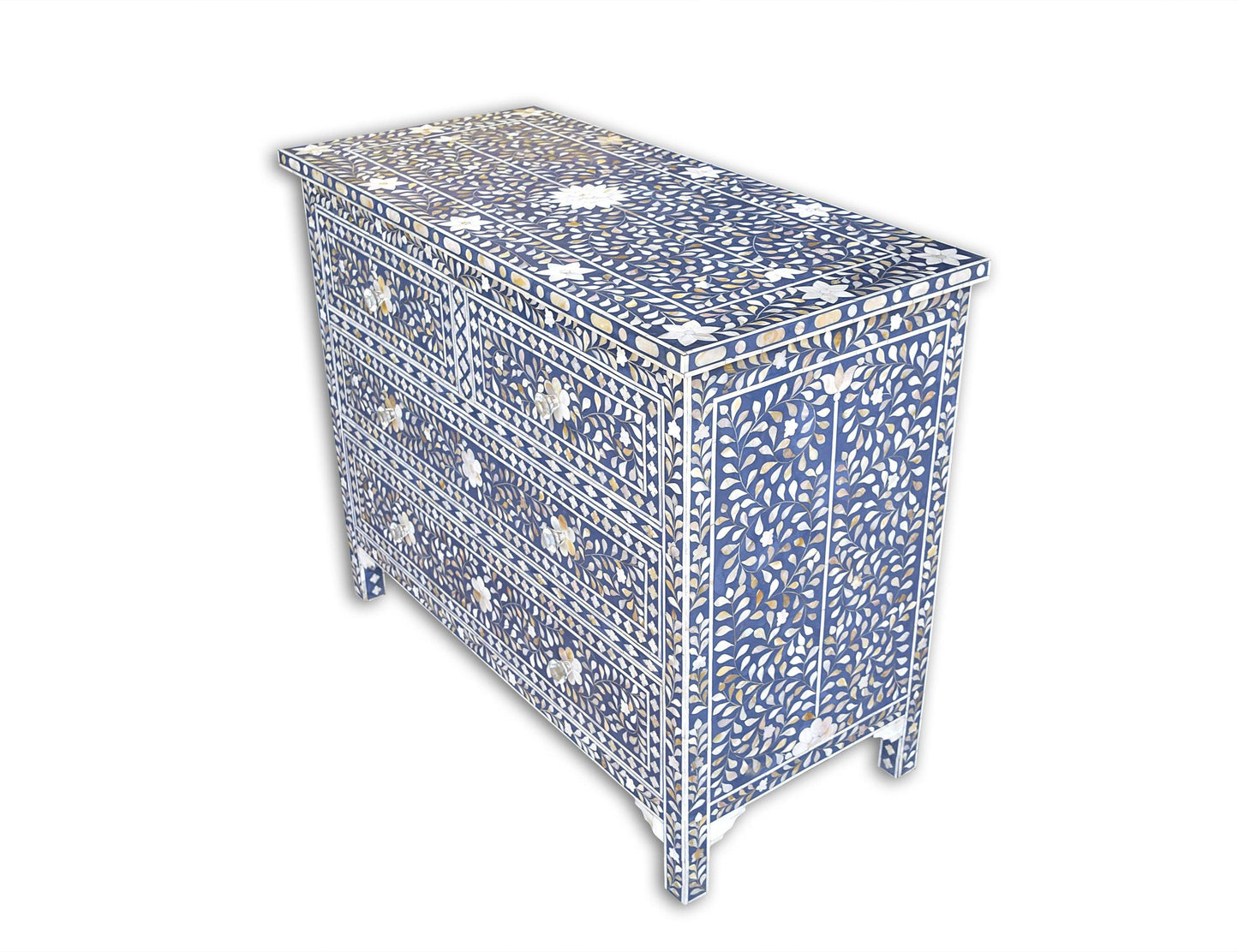 Lavish Touch Horten Drawer Chest - Mother of Pearl Inlay - Kea Global