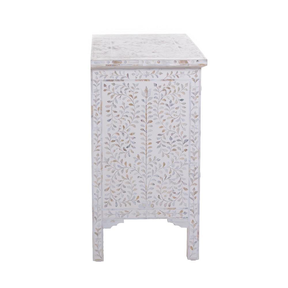 Lavish Touch Elko Drawer Chest - Mother of Pearl Inlay - Kea Global