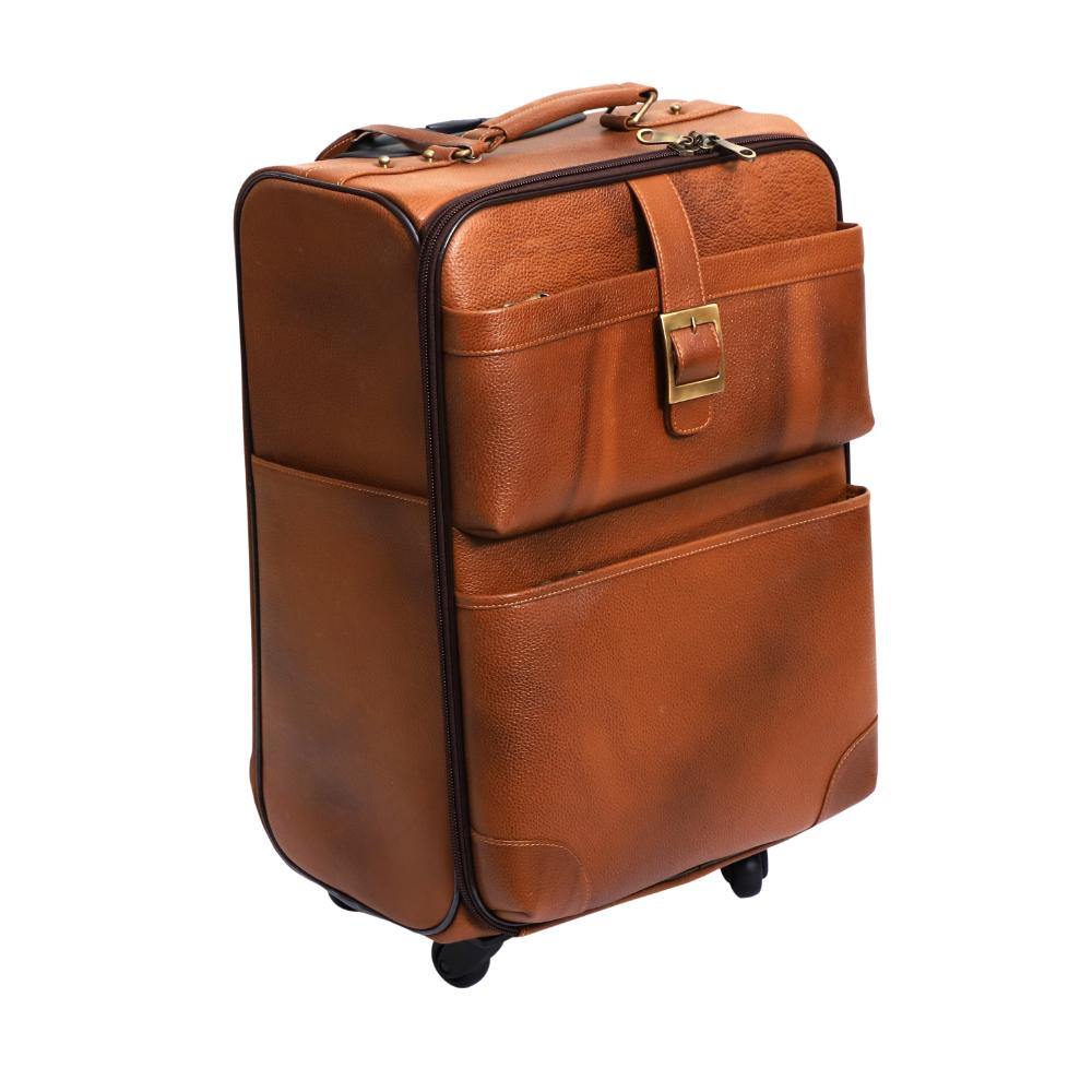 Lavish Touch Elm Trolley Bag
 Leather - Tan
 ( Without Texture ) - Kea Global