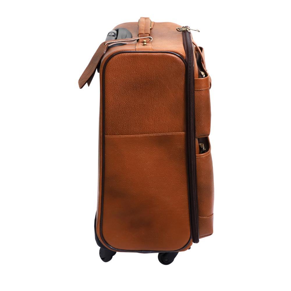 Lavish Touch Elm Trolley Bag
 Leather - Tan
 ( Without Texture ) - Kea Global